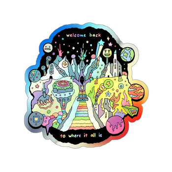 WELCOME BACK (Holographic Die-cut Sticker)