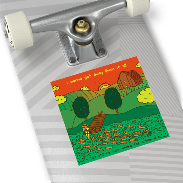 STILL BE NEAR (Square Vinyl Sticker) – Ramin Nazer