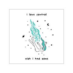 I LOVE CONTROL (Square Vinyl Sticker)