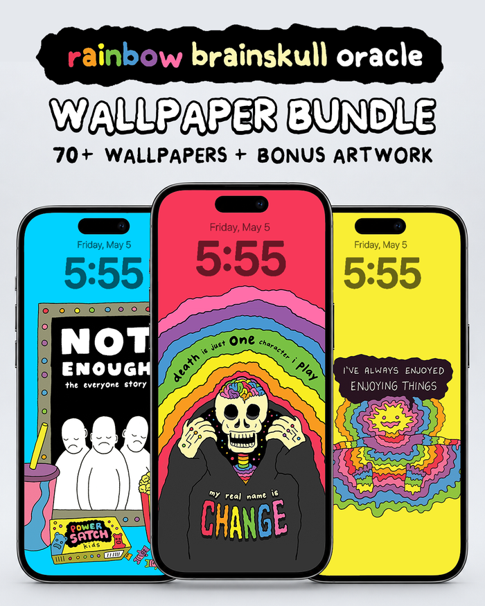 Rainbow Brainskull Wallpaper Pack