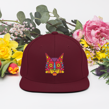 polygon cat Snapback Hat