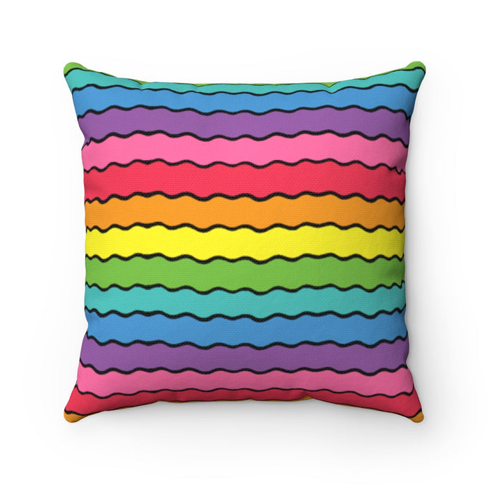 RAINBOW WAVE (Throw Pillow)