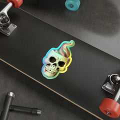 FLAME SKULL (Holographic Die-cut Sticker)