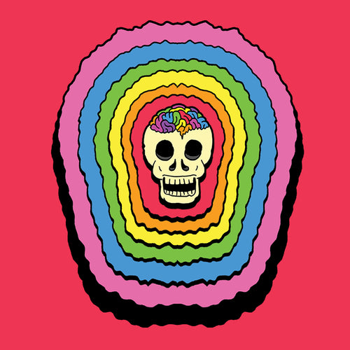 Rainbow Brainskull Radiate (Soft Lightweight T-shirt)