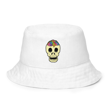 Rainbow Brainskull bucket hat