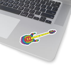 Rainbow Guitar (Kiss-Cut Sticker)