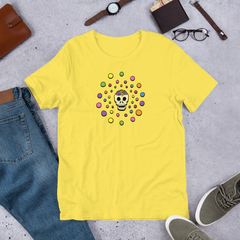 Rainbow Brainskull Dots (Soft Lightweight T-shirt)