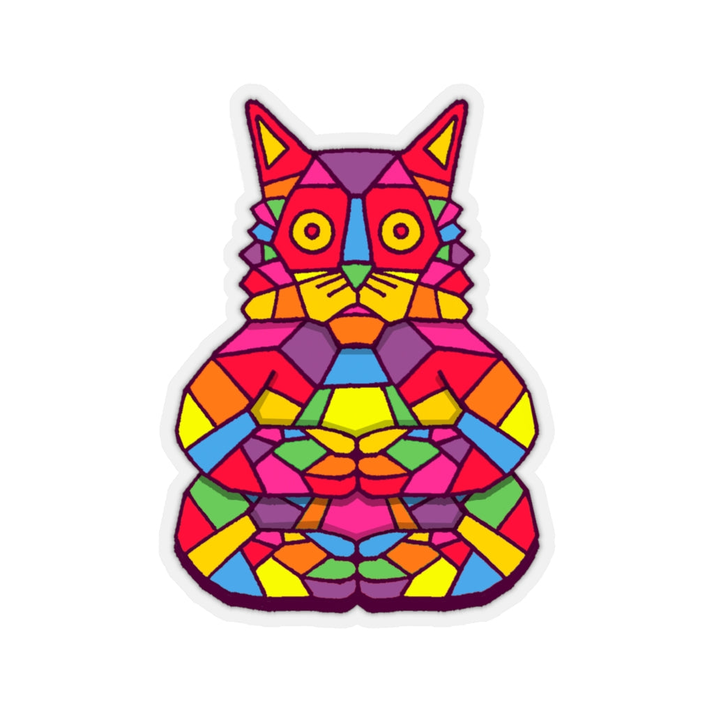 Polygon Cat (Kiss-Cut Sticker)